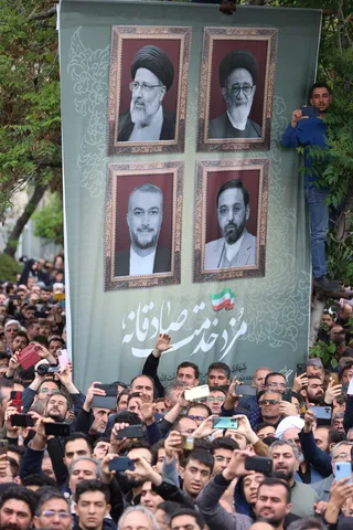 مراسم تشییع پیکر رئیس جمهور شهید و همراهان در تبریز