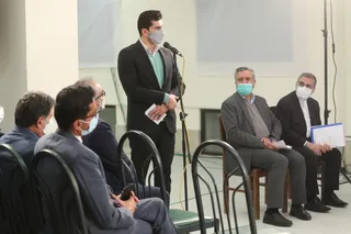 تصاویر رئیس جمهور در نشست خبری استان لرستان