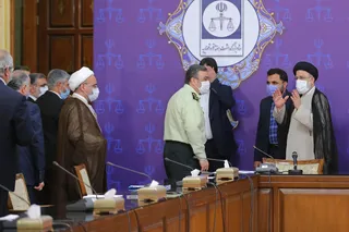 مراسم افتتاح دستاوردهای جدید فن‌آوری اطلاعات و پروژه‌های عمرانی قوه قضاییه با حضور رئیسی