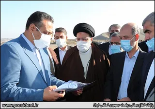 تصاویر بازدید رئیس جمهور از پروژه باند دوم جاده پارس آباد - اردبیل و مجموعه گلخانه