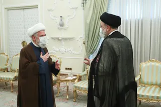 تصاویر دیدار دبیر کل حزب الله لبنان بارئیس جمهور