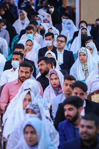 تصاویر مراسم جشن ازدواج ۳۱۳ زوج بوشهری