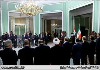 تصاویر نشست مطبوعاتی روسای جمهور ایران و عراق