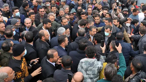 تصاویر بازدید و گفتگو با کامیون‌داران پایانه باربری بهارستان
