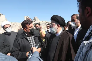 تصاویر  بازدید از روستای زلزله زده گیشان غربی