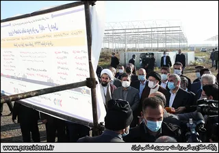 تصاویر بازدید رئیس جمهور از پروژه باند دوم جاده پارس آباد - اردبیل و مجموعه گلخانه