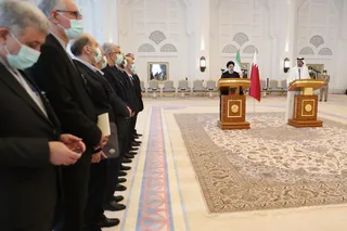 تصاویر کنفرانس مطبوعاتی دکتر رئیسی و تمیم بن حمد