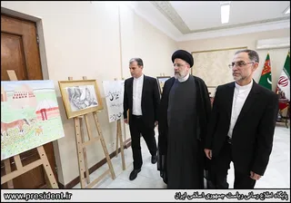 تصاویر بازدید دکتر رئیسی از مرکز فرهنگی ایران
