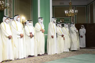 تصاویر نشست مطبوعاتی رئیس جمهور با امیر قطر