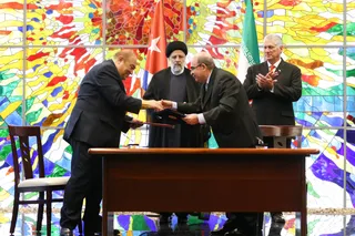 تصاویر امضای اسناد همکاری میان ایران و کوبا