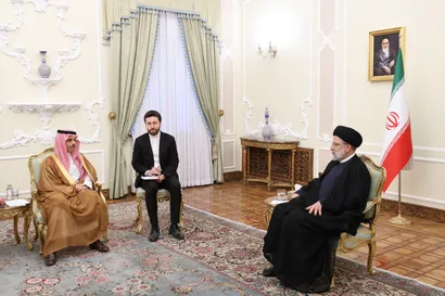 تصاویر دیدار وزیر خارجه عربستان سعودی با دکتر رئیسی