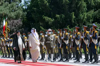 تصاویر استقبال رسمی رئیس جمهور از امیر قطر