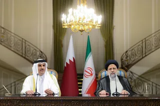 تصاویر نشست مطبوعاتی رئیس جمهور با امیر قطر