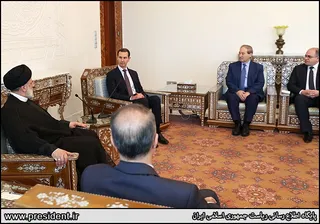 تصاویر دیدار و گفتگوی روسای جمهور ایران و سوریه