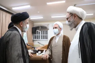 تصاویر دیدار آیت الله سید ابراهیم رئیسی با اعضای جامعه مدرسین حوزه علمیه قم