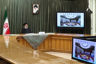 تصاویر سخنرانی ویدئو کنفرانسی در اجلاس سران بریکس پلاس