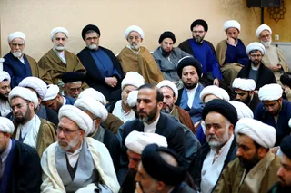 تصاویر نشست با جمعی از علما و روحانیون در حرم عبدالعظیم حسنی
