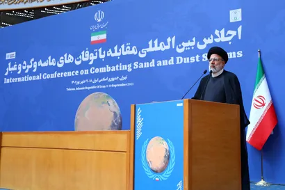 تصاویر اجلاس بین المللی مقابله با توفان های ماسه و گرد و غبار