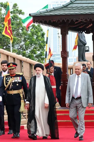 استقبال رسمی از سوی رئیس جمهور سریلانکا