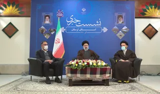 تصاویر رئیس جمهور در نشست خبری استان لرستان