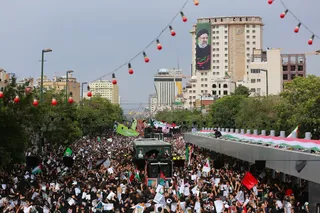 مراسم تشییع پیکر رئیس جمهور شهید و همراهان در مشهد