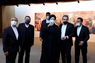 تصاویر بازدید رئیس جمهور از نمایشگاه « آینه در آینه »
