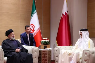 دیدار امیر قطر با رئیس جمهور