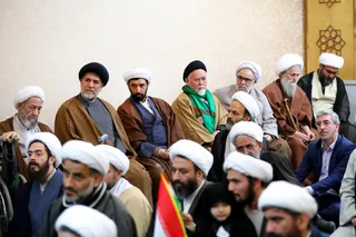 تصاویر نشست با جمعی از علما و روحانیون در حرم عبدالعظیم حسنی