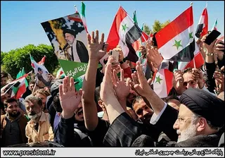 تصاویر استقبال جمعی از شهروندان سوری از آیت‌الله رئیسی