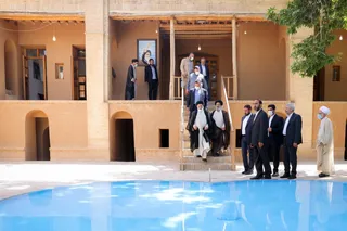 تصاویر بازدید از خانه پدری امام خمینی (ره) در خمین