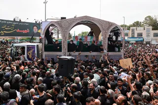 مراسم تشییع پیکر رئیس جمهور شهید و همراهان در بیرجند