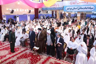 تصاویر مراسم جشن ازدواج ۳۱۳ زوج بوشهری