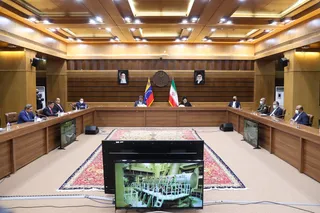 تصاویر تحویل دومین کشتی نفتکش ساخت ایران به ونزوئلا با حضور روسای جمهور دو کشور