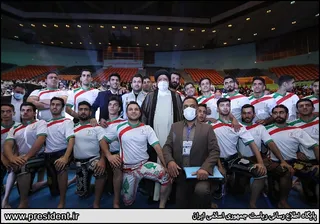 تصاویر آئین اهدای بازوبند پهلوانی سال ۱۴۰۰