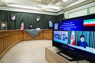 تصاویر سخنرانی ویدئو کنفرانسی در اجلاس سران بریکس پلاس