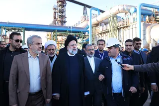 تصاویر افتتاح واحد احیای مستقیم مجتمع فولاد اسفنجی قائنات