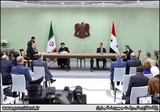 تصاویر نشست مطبوعاتی روسای جمهور ایران و سوریه و امضاء اسناد همکاری بین دو کشور
