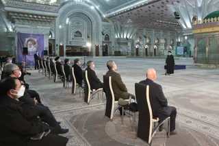 تصاویر تجدید میثاق آیت الله رئیسی و اعضای هیأت دولت با آرمان‌های امام راحل و شهدای انقلاب اسلامی