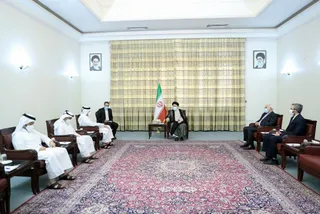 تصاویر دیدار دکتر رئیسی با وزیر خارجه قطر