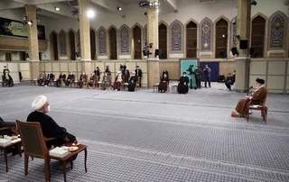 تصاویر دیدار اعضای شورای عالی انقلاب فرهنگی با رهبر معظم انقلاب