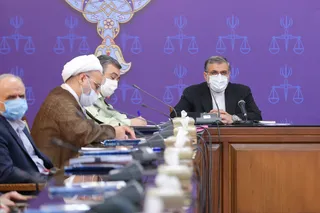 مراسم افتتاح دستاوردهای جدید فن‌آوری اطلاعات و پروژه‌های عمرانی قوه قضاییه با حضور رئیسی