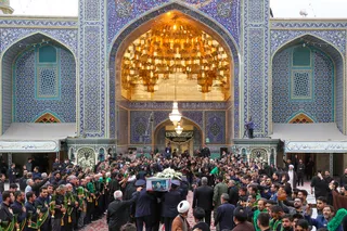 مراسم تشییع پیکر رئیس جمهور شهید و همراهان در شهر قم