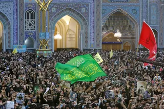مراسم تشییع پیکر رئیس جمهور شهید و همراهان در مشهد