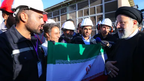 تصاویر افتتاح واحد احیای مستقیم مجتمع فولاد اسفنجی قائنات