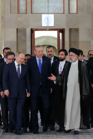 تصاویر نشست خبری سران کشورهای ضامن روند آستانه