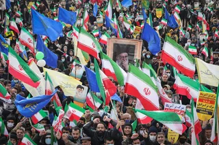 تصاویر سخنرانی در اجتماع باشکوه راهپیمایان ۲۲ بهمن ۱۴۰۱