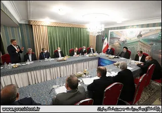 تصاویر نشست بازرگانان ایرانی مقیم عشق آباد با دکتر رئیسی