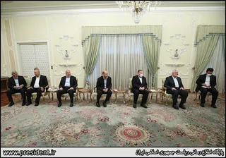 تصاویر دیدار رئیس دفتر سیاسی جنبش حماس با رئیس جمهور