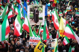 تصاویر سخنرانی در اجتماع باشکوه راهپیمایان ۲۲ بهمن ۱۴۰۱