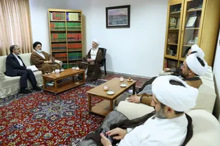 تصاویر  دیدار رئیس دفتر رئیس جمهور با مراجع عظام در قم